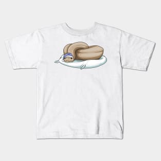 Snake Sleeping Pillow Kids T-Shirt